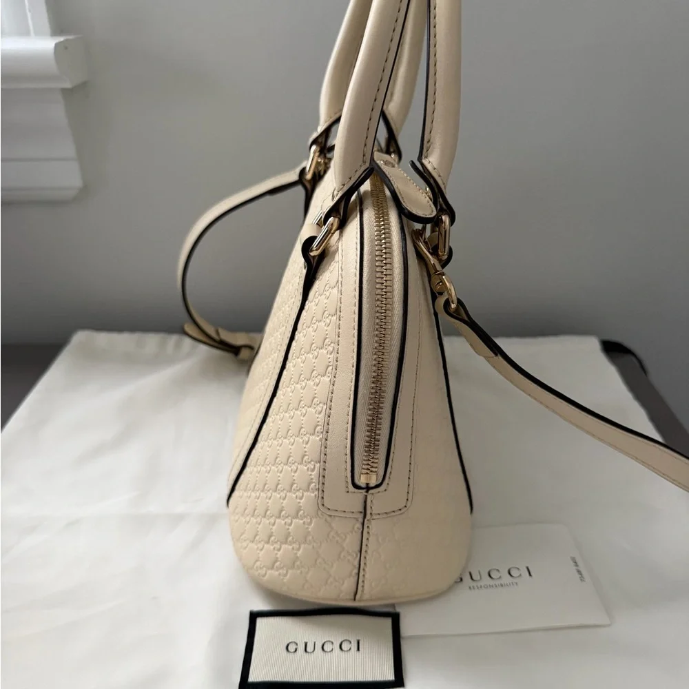 Gucci Beige Leather Satchel - Picture 7 of 16